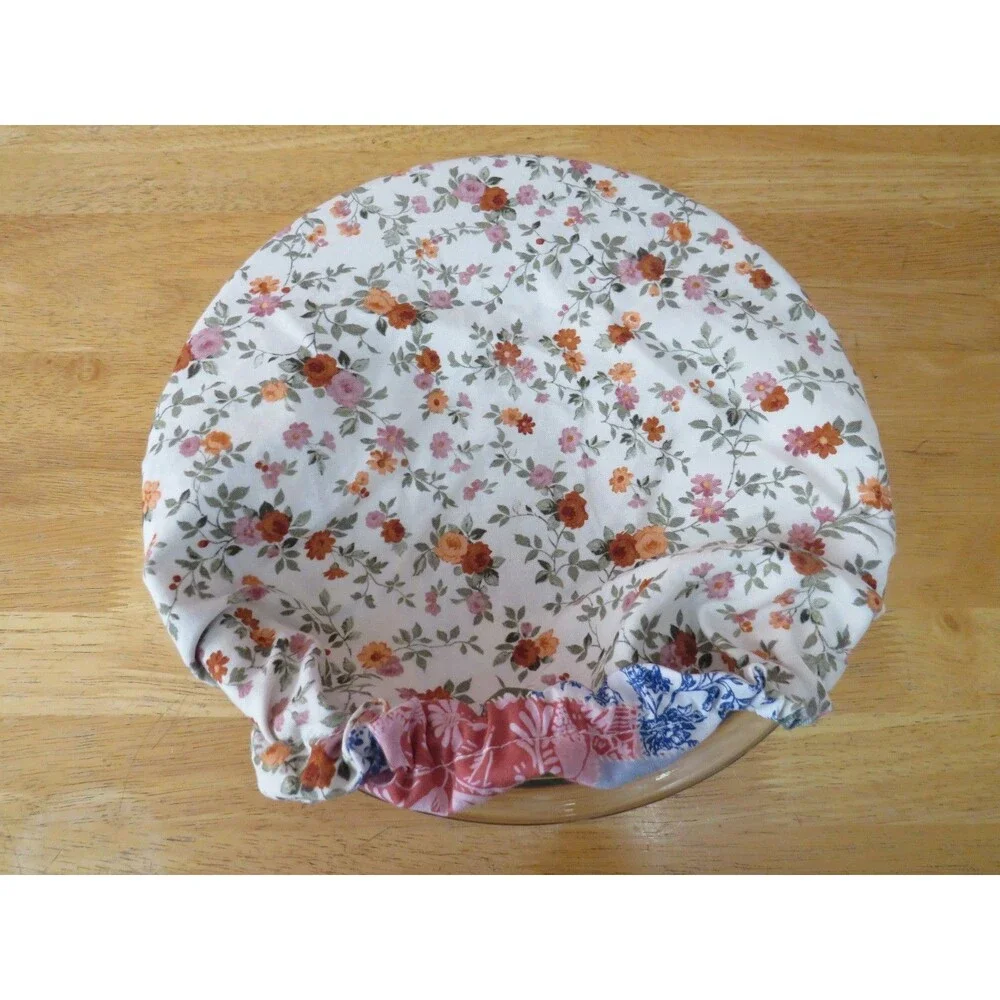 Kitchenaid Bowl Cover, Reversible Boho Patchwork and Floral Dish Cover, 4.5 QUAR